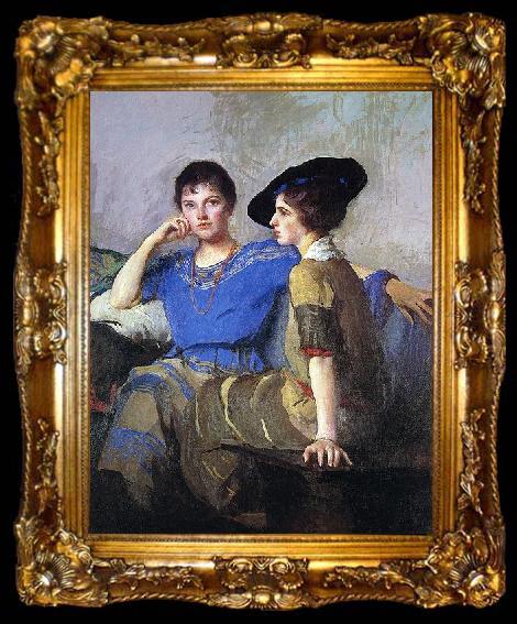 framed  Edmund Charles Tarbell Sisters, ta009-2
